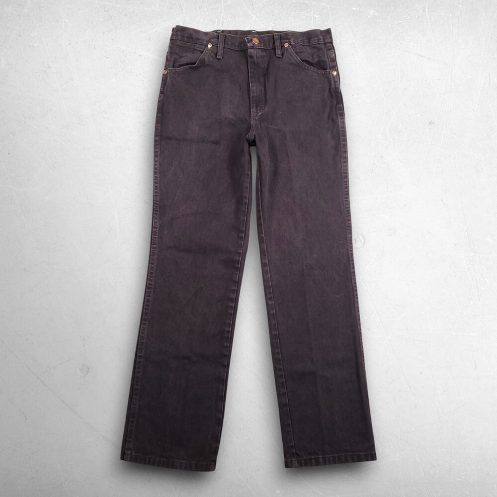 Wrangler 936KCL Cowboy Cut Slim Straight Jeans Men 32 Brown Cotton Western Retro